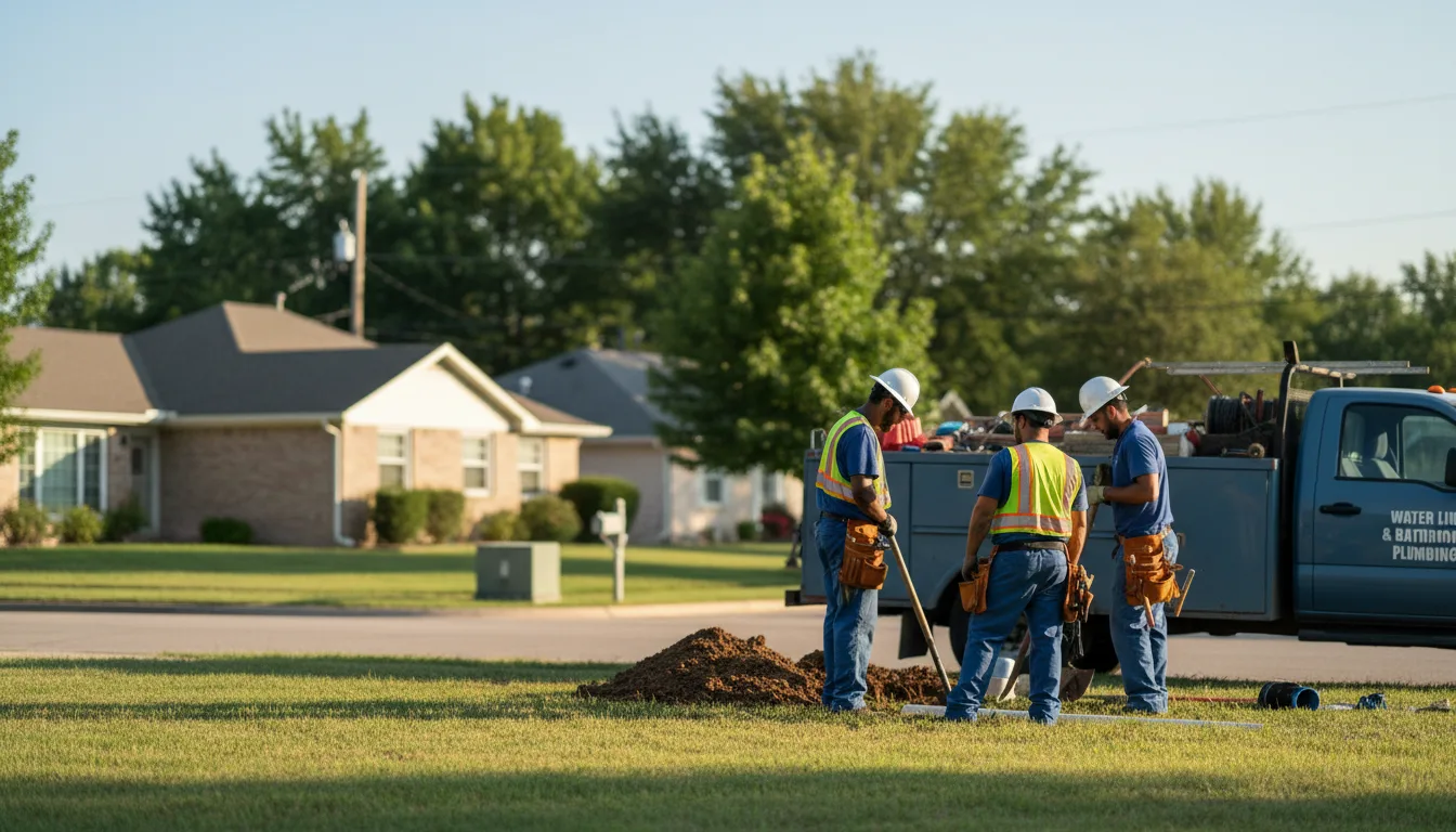 Residential water line and bathroom plumbing service in Curryville, MO